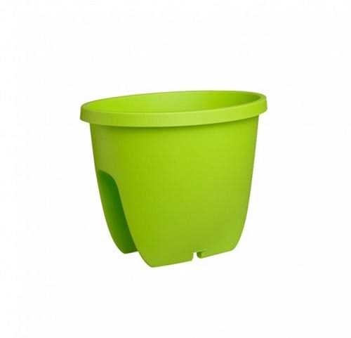 Blomsterkasse rund - Grøn