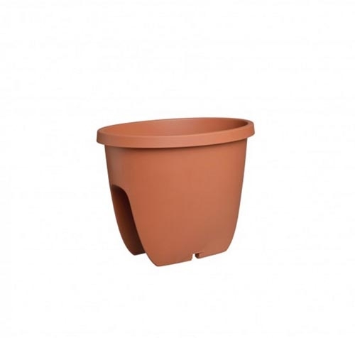 Blomsterkasse rund - Terracotta