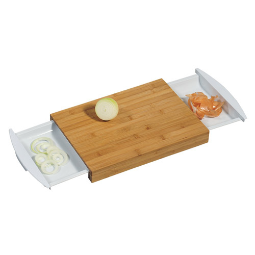 Skærebræt - Bambus med 2 skåle