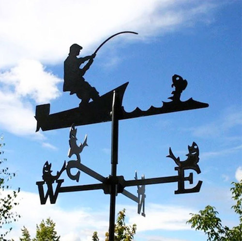 Vejrhane Lystfisker - Stor