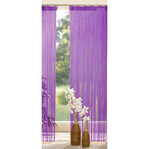 Trådgardin lilla - 140 x 250 cm.