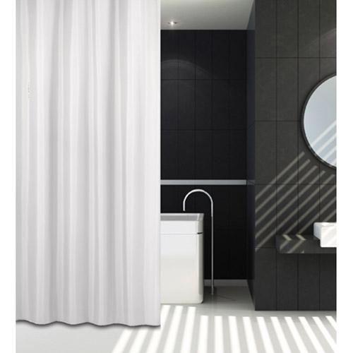 Hvidt badeforhæng