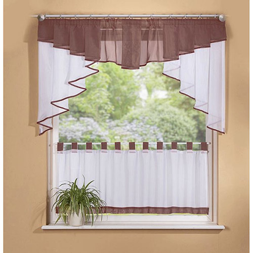Komplet gardinsæt - Brun