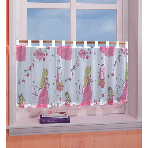 Færdigsyet børnegardin - Prinsesser