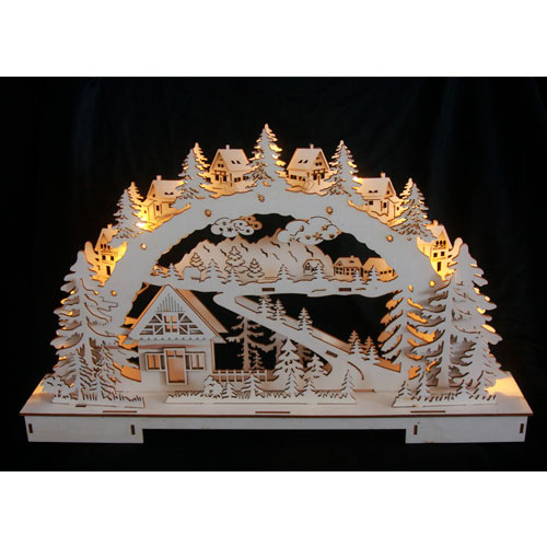 Vinterlandskab med 11 LED lys