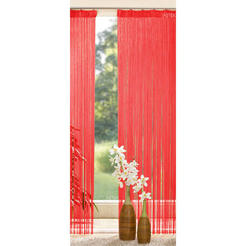Trådgardin rødt - 140 x 250 cm.