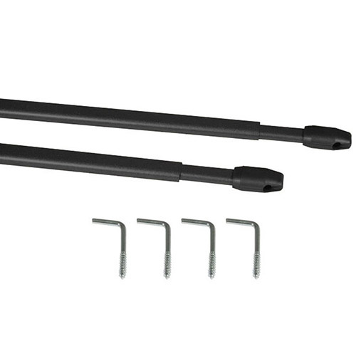 Gardinstang teleskop - 2'er sæt sort 60-110 cm.