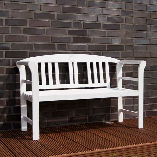 Hvid havebænk Sydney - Bangkirai træ