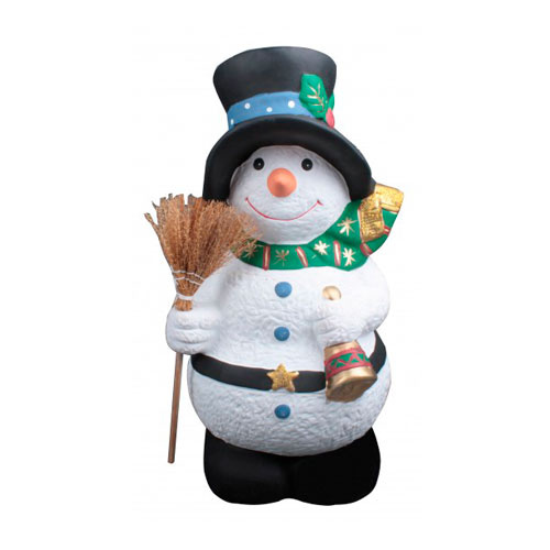 Snemand med sort hat - Julefigur