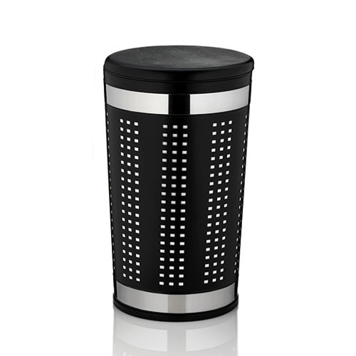 Vasketøjskurv i metal - Sort