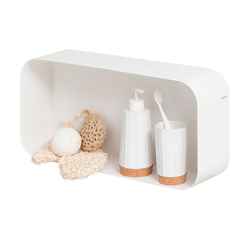 Badeværelseshylde Brix stor - Hvid 50 x 24 cm.