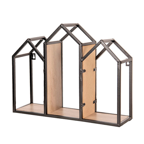 Væghylde trio - Træ og jern