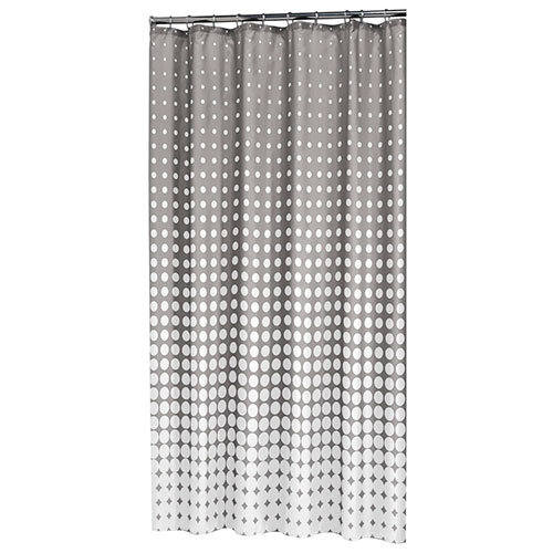 Badeforhæng Speckle grå - 180 x 200 cm.