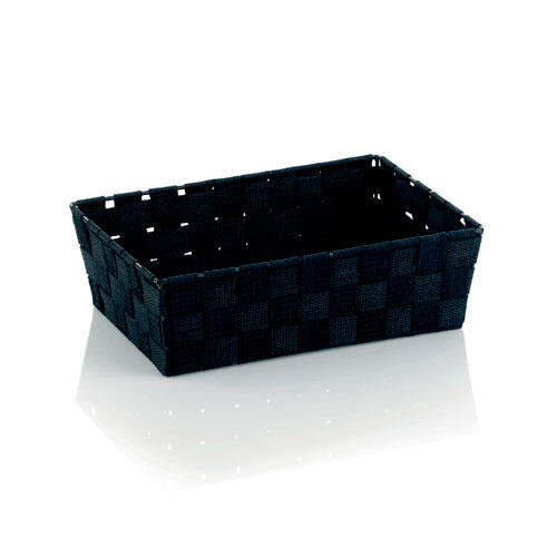 Sort opbevaringskurv Alvaro 29,5 x 20,5 cm.