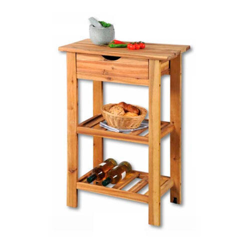 Køkkenvogn i akacietræ 85 x 58 x 38 cm.
