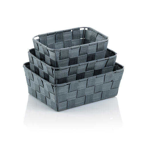 Kurvesæt Alvaro - grå 3 stk.