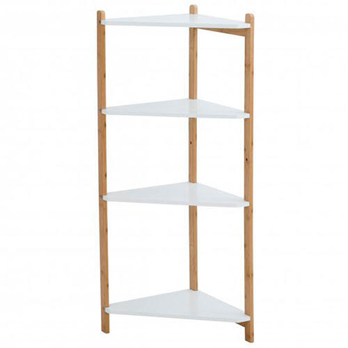 Hjørnereol i bambus og MDF - Clara