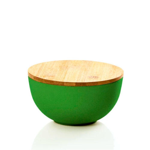 Salatskål med låg - Small grøn