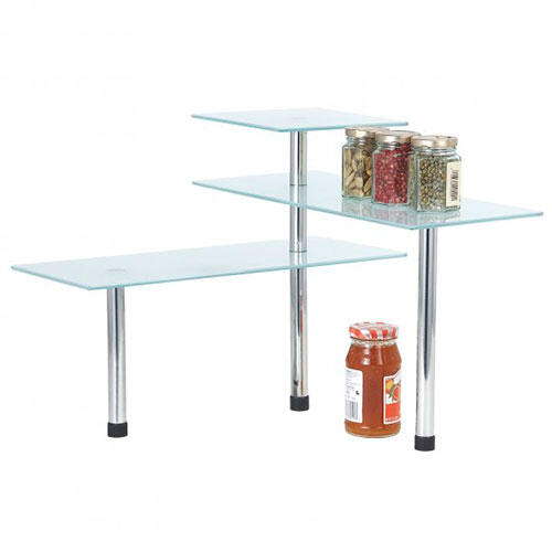 Hjørnehylde til køkkenbord - Glas