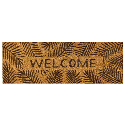 Kokosmåtte Welcome leaves 26 x 75 cm.