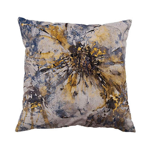 Pyntepude Artflower 45 x 45 cm. - Guld