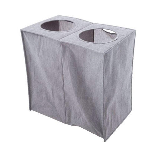 Vasketøjskurv 2 rum - Grå