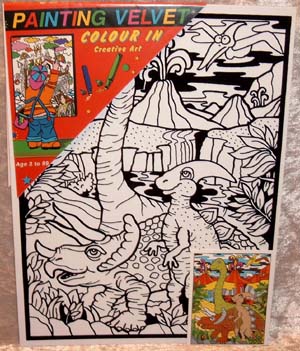 Painting Velvet 28x37 cm. Sjove Dinosaurer