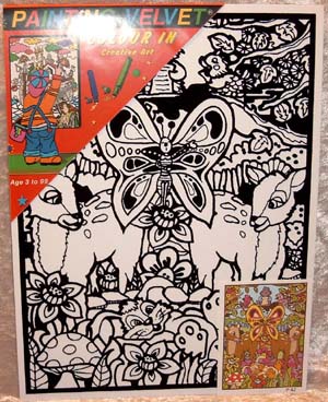 Painting Velvet 28x37 cm. Skovens Dyr