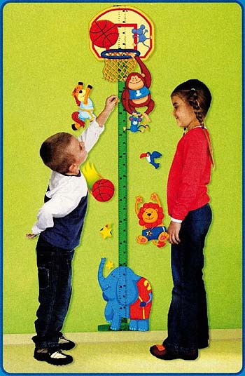 Wallstickers - Højdemåler Basketball