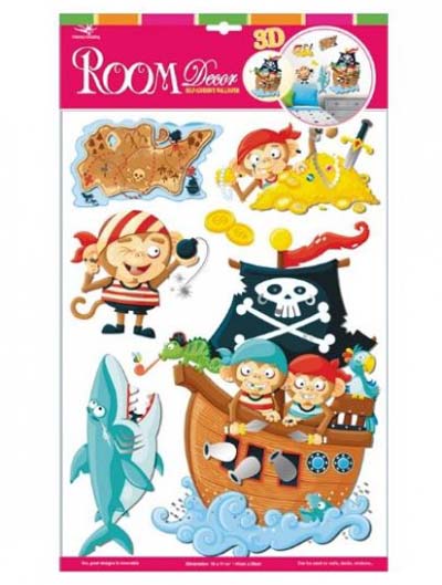 Wallsticker 3D - Pirat Aber