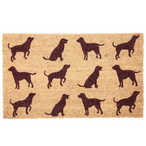 Kokosmåtte Natur med Hunde i silhouette