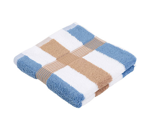 Håndklæde Gözze New York Blå - Hvid - Sand