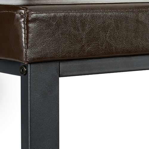 Skoreol med siddeplads og 2 hylder i brun