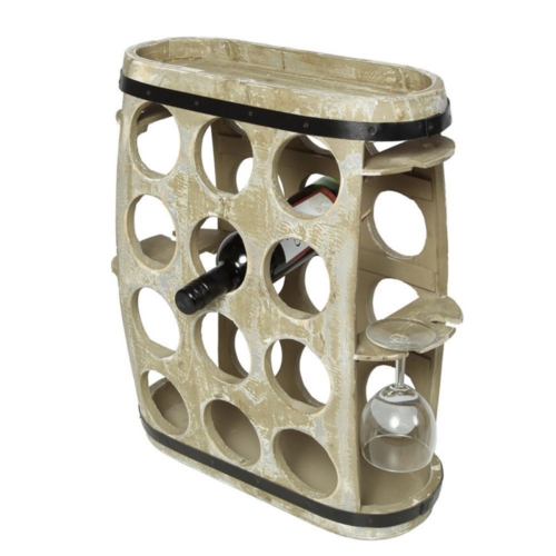 Vinreol Rustik Tønde Oval i unikt design