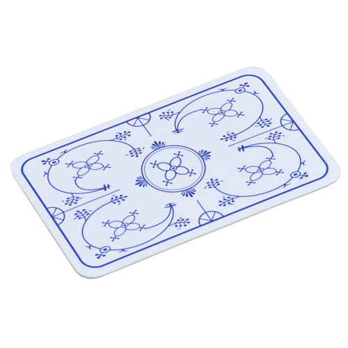 Smørebræt i melamin - Blå ornament