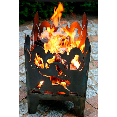 Bålkurv med katte - Mellem