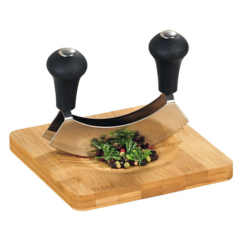 Urtehakker med skærebræt - Bambus