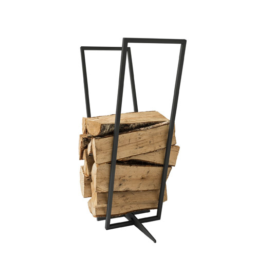 Brændeopbevaring i sort design