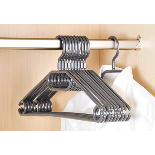 Bøjler - 10 stk. i grå plast