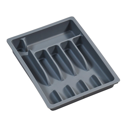 Justerbar bestikbakke i plast - Grå