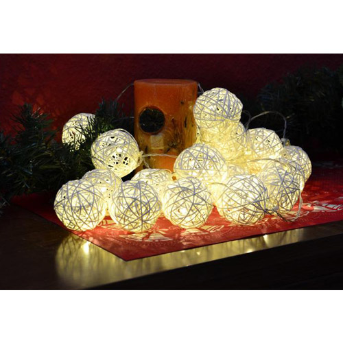 Lyskæde med 10 kugler