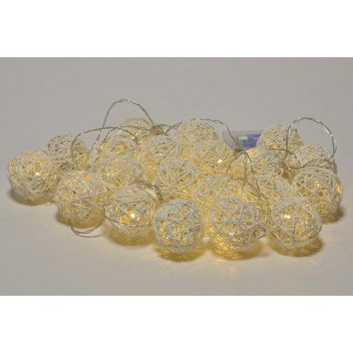 LED lyskæde i rattan design