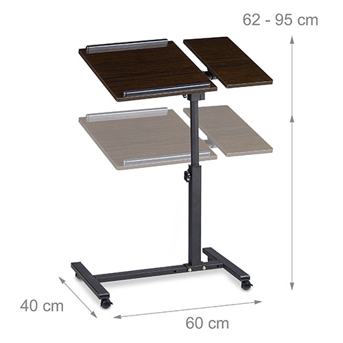 Højdejusterbart laptop bord - Sort