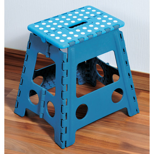 Foldbar høj skammel - Blå