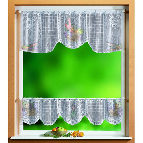 Cafegardin sæt - Frugtkurv og blomster