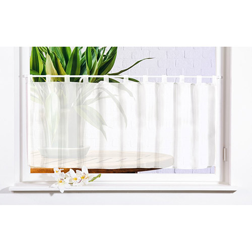 Færdigsyet cafegardin hvid