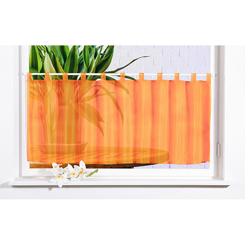 Færdigsyet cafegardin orange