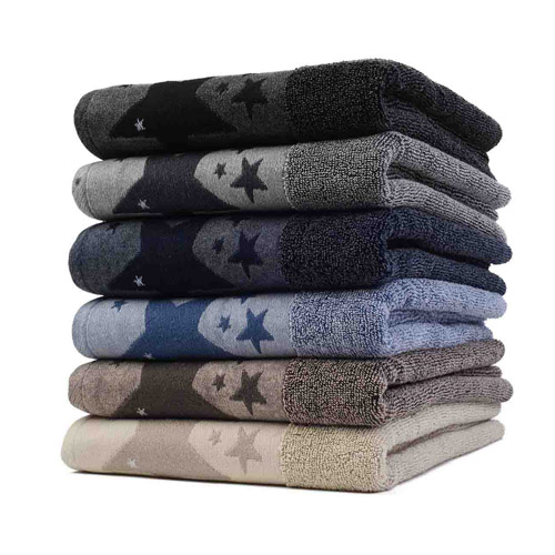Antracit håndklæder - Stars