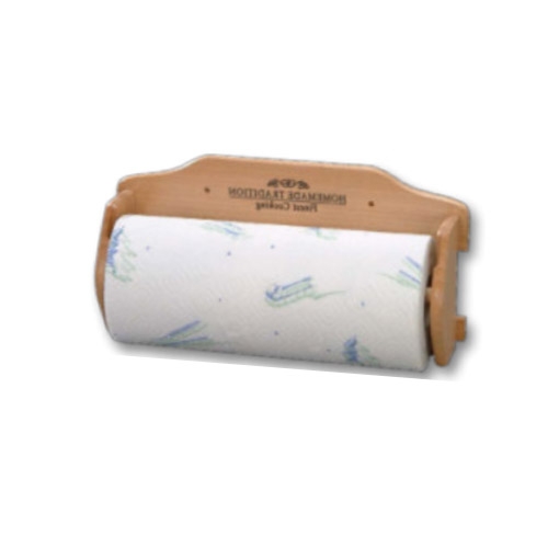 Køkkenrulleholder til væg i bøgetræ