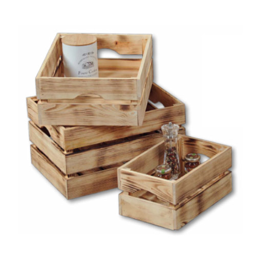 Opbevaringskasser i fyrretræ